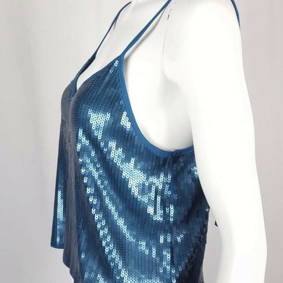 Express V-Neck Sequin Crop Tank Top XS - Picture 5 of 7
